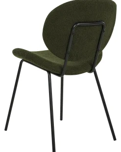 Set di 2 sedie da pranzo LUANA Bouclé Verde scuro