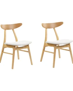Set di 2 sedie da pranzo LYNN Legno Marrone chiaro/Grigio