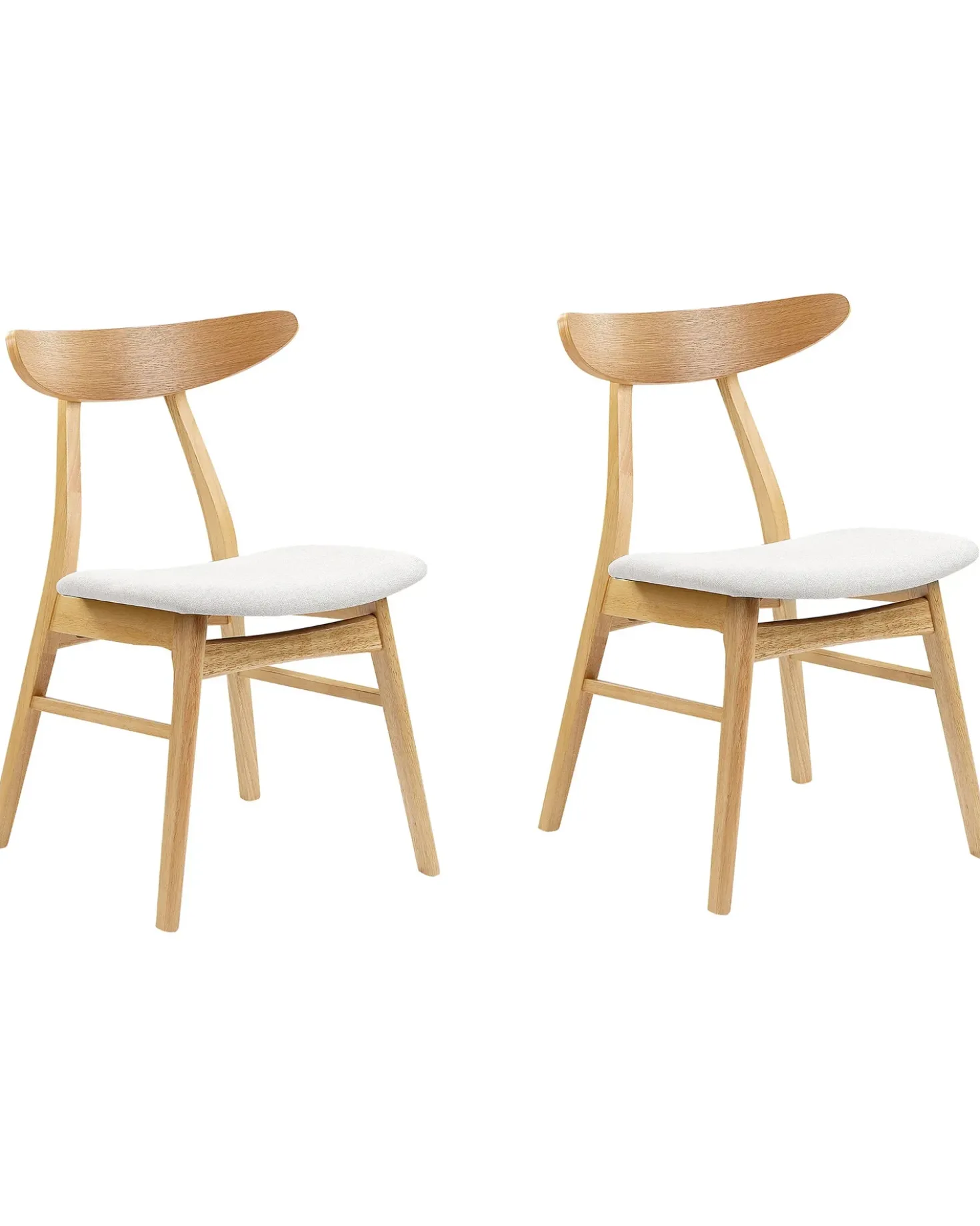 Set di 2 sedie da pranzo LYNN Legno Marrone chiaro/Grigio