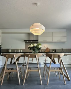 Set di 2 sedie da pranzo LYNN Legno Marrone chiaro/Grigio