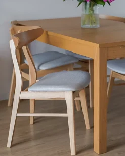 Set di 2 sedie da pranzo LYNN Legno Marrone chiaro/Grigio