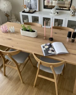Set di 2 sedie da pranzo LYNN Legno Marrone chiaro/Grigio