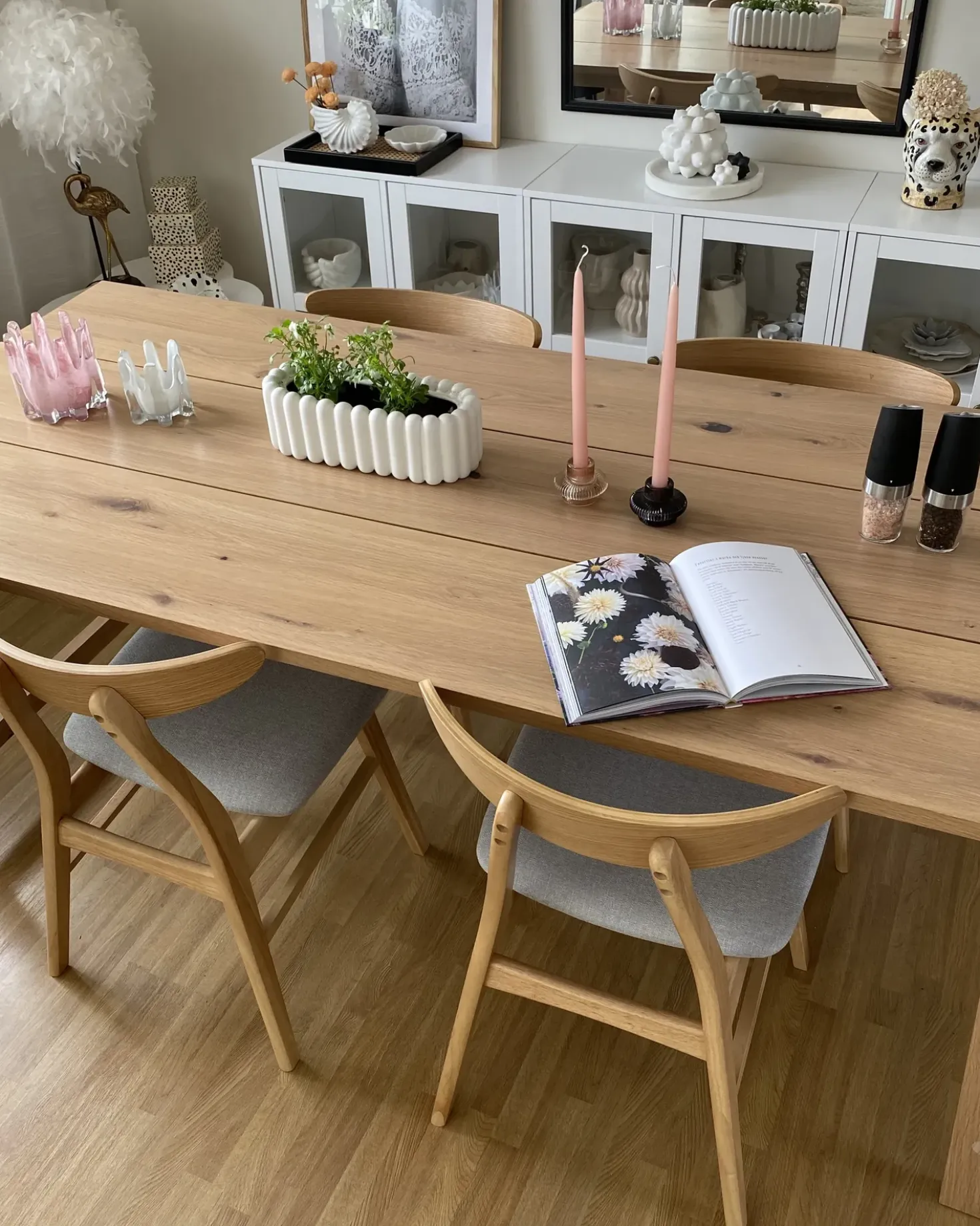 Set di 2 sedie da pranzo LYNN Legno Marrone chiaro/Grigio