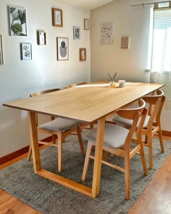 Set di 2 sedie da pranzo LYNN Legno Marrone chiaro/Grigio