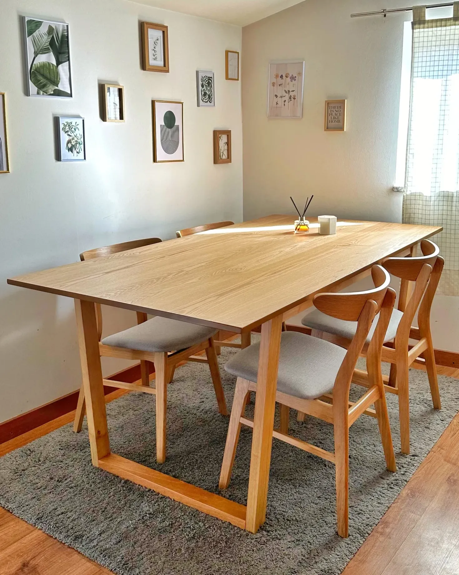 Set di 2 sedie da pranzo LYNN Legno Marrone chiaro/Grigio