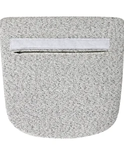 Set di 2 sedie da pranzo LITHIA Tessuto Nero/Bianco