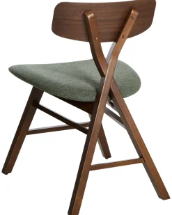 Set di 2 sedie da pranzo LELAND Legno Marrone scuro/Verde