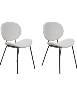 Set di 2 sedie da pranzo LUANA Velluto Grigio chiaro