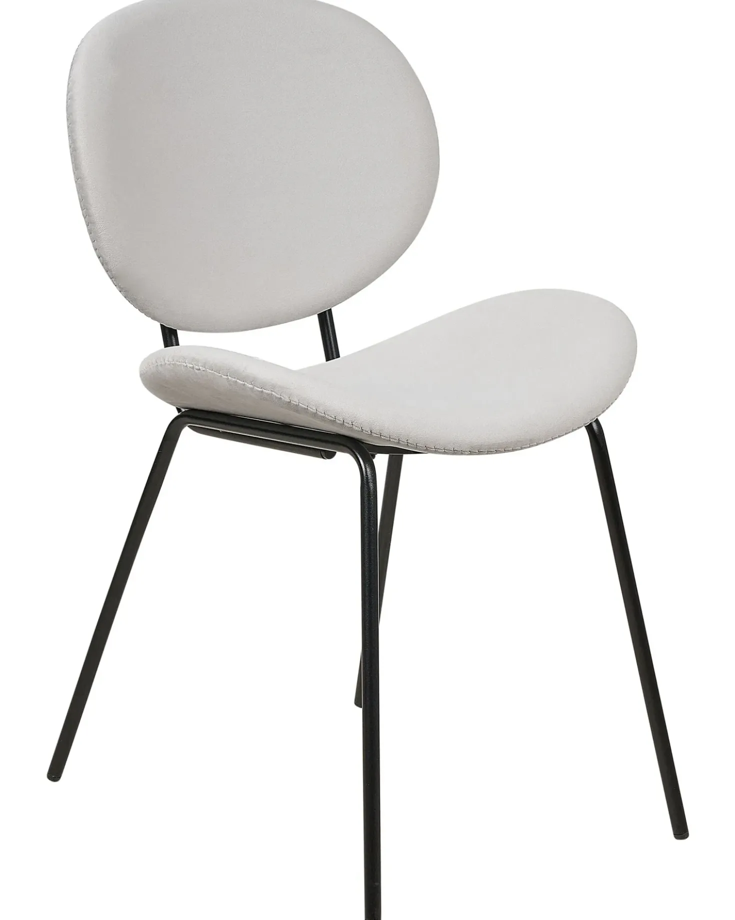 Set di 2 sedie da pranzo LUANA Velluto Grigio chiaro