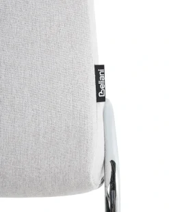 Set di 2 sedie da pranzo LECCO Tessuto Grigio chiaro