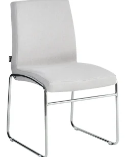 Set di 2 sedie da pranzo LECCO Tessuto Grigio chiaro