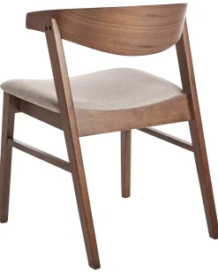 Set di 2 sedie da pranzo LILLY Tessuto Marrone/Beige