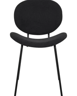 Set di 2 sedie da pranzo LUANA Bouclé Nero