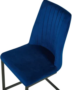 Set di 2 sedie da pranzo LAVONIA Velluto Blu marino