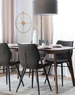 Set di 2 sedie da pranzo LISLE Tessuto Grigio