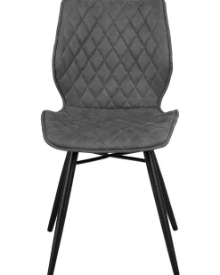 Set di 2 sedie da pranzo LISLE Tessuto Grigio
