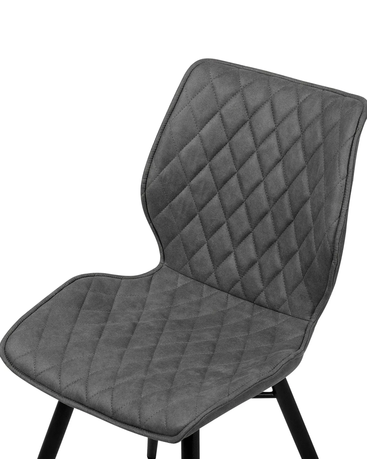 Set di 2 sedie da pranzo LISLE Tessuto Grigio