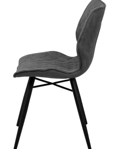 Set di 2 sedie da pranzo LISLE Tessuto Grigio
