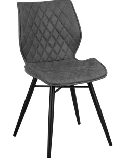 Set di 2 sedie da pranzo LISLE Tessuto Grigio