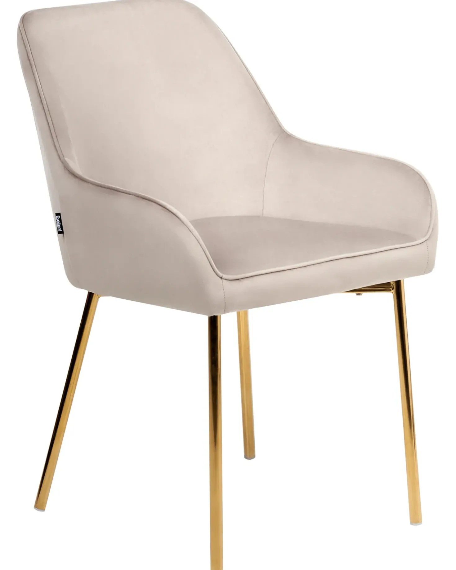 Set di 2 sedie da pranzo LOVERNA Velluto Beige