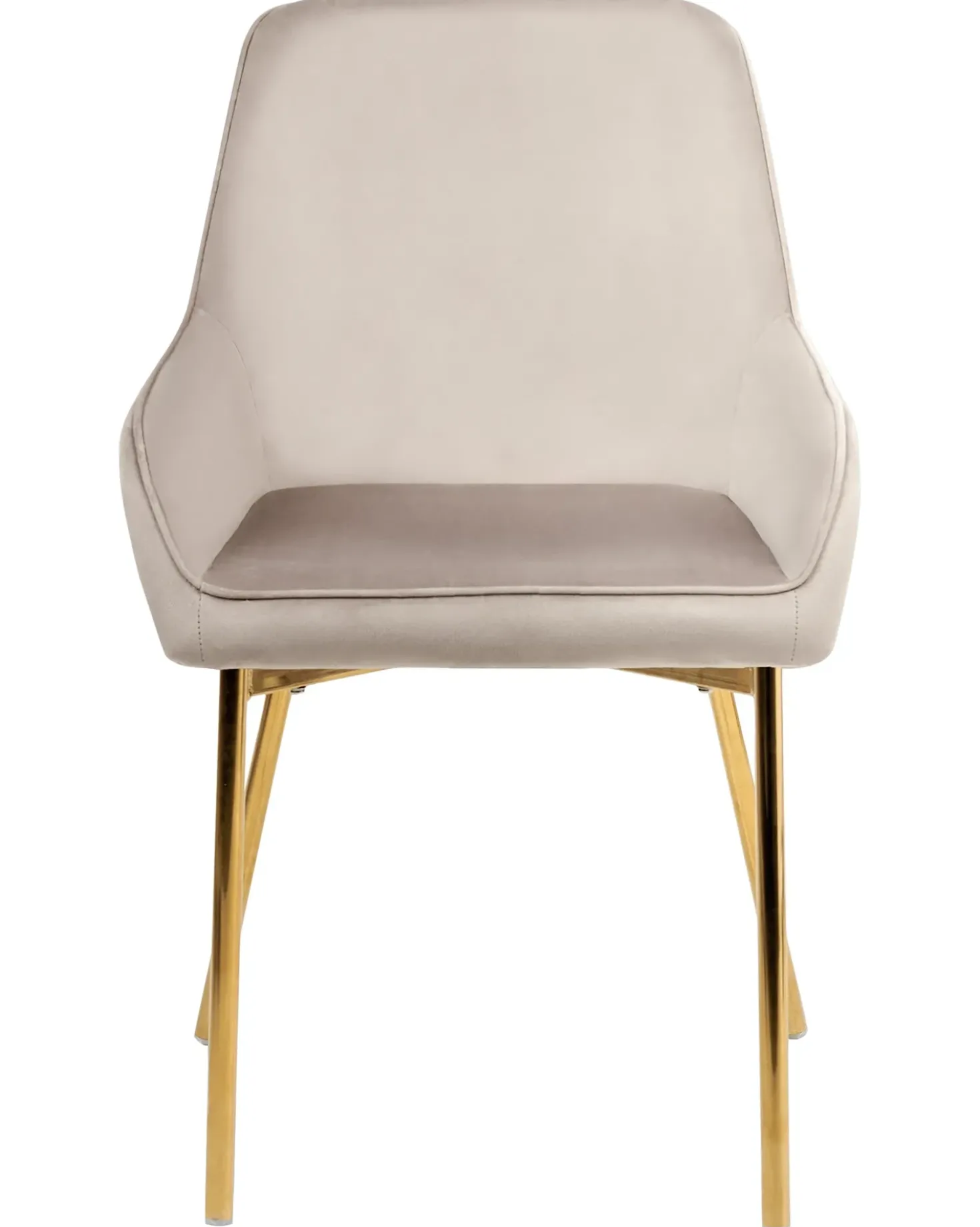 Set di 2 sedie da pranzo LOVERNA Velluto Beige