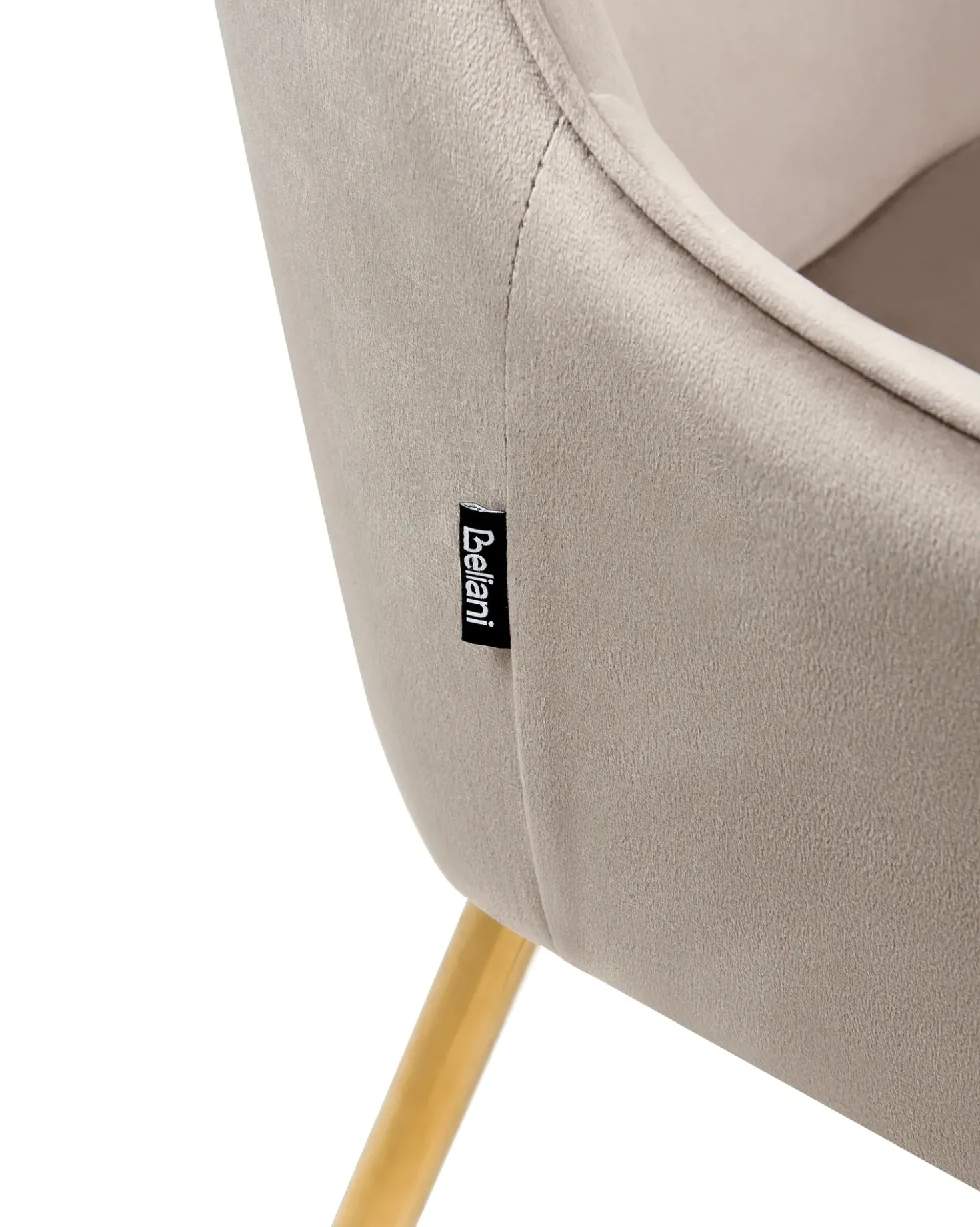 Set di 2 sedie da pranzo LOVERNA Velluto Beige