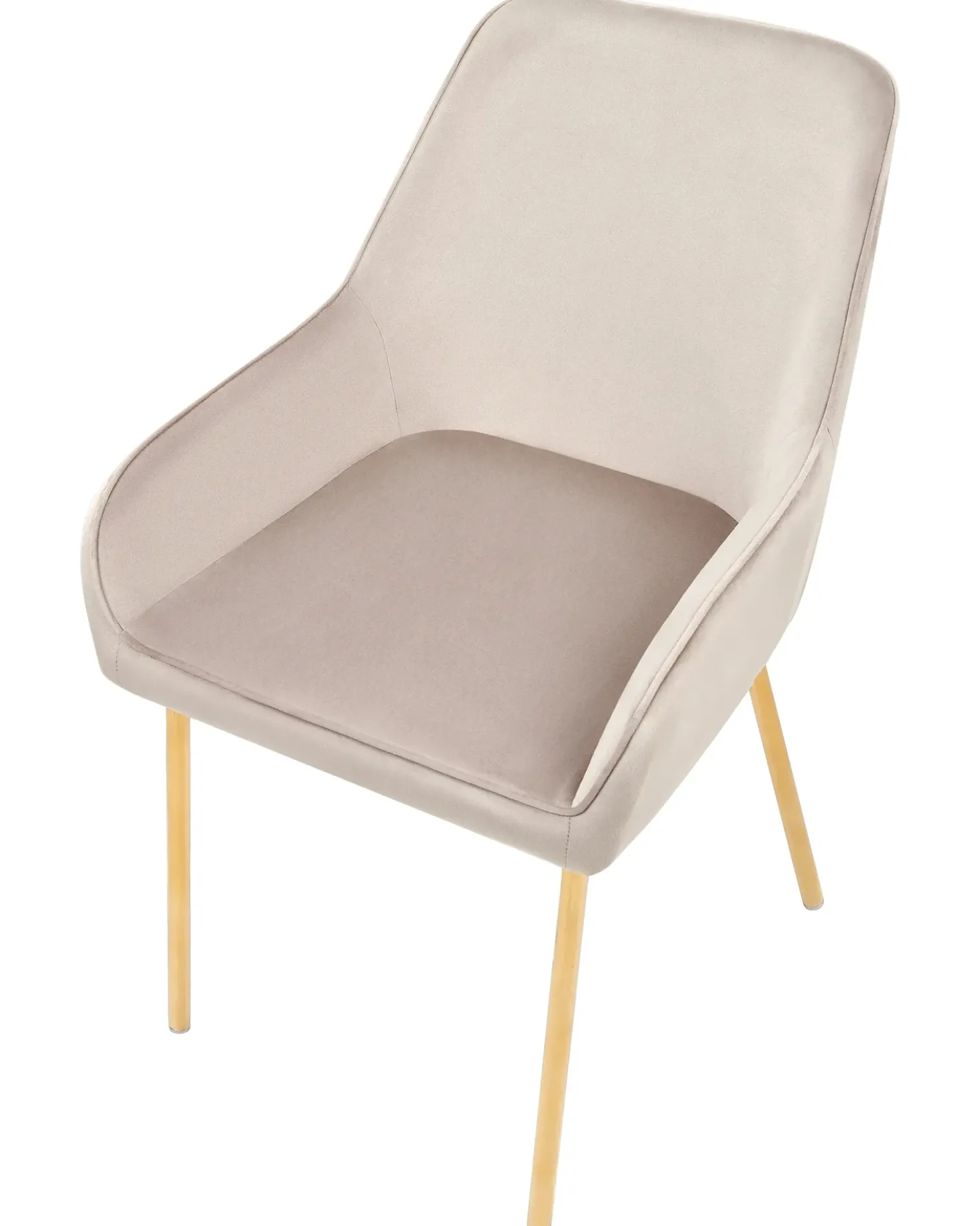 Set di 2 sedie da pranzo LOVERNA Velluto Beige