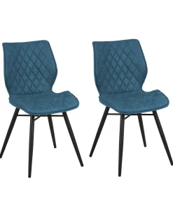 Set di 2 sedie da pranzo LISLE Tessuto Blu oltremare