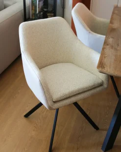 Set di 2 sedie da pranzo LITHIA Bouclé Beige chiaro