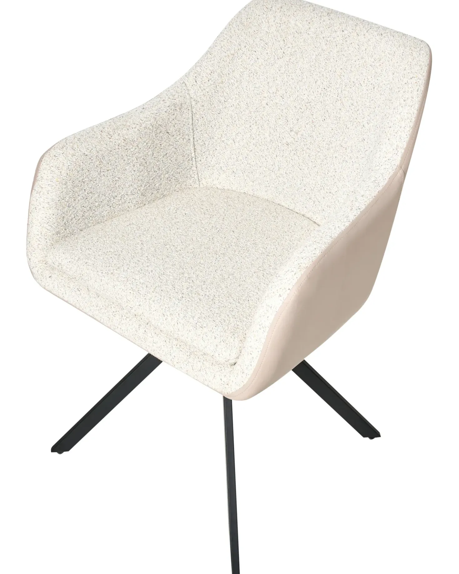 Set di 2 sedie da pranzo LITHIA Bouclé Beige chiaro