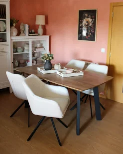Set di 2 sedie da pranzo LITHIA Bouclé Beige chiaro