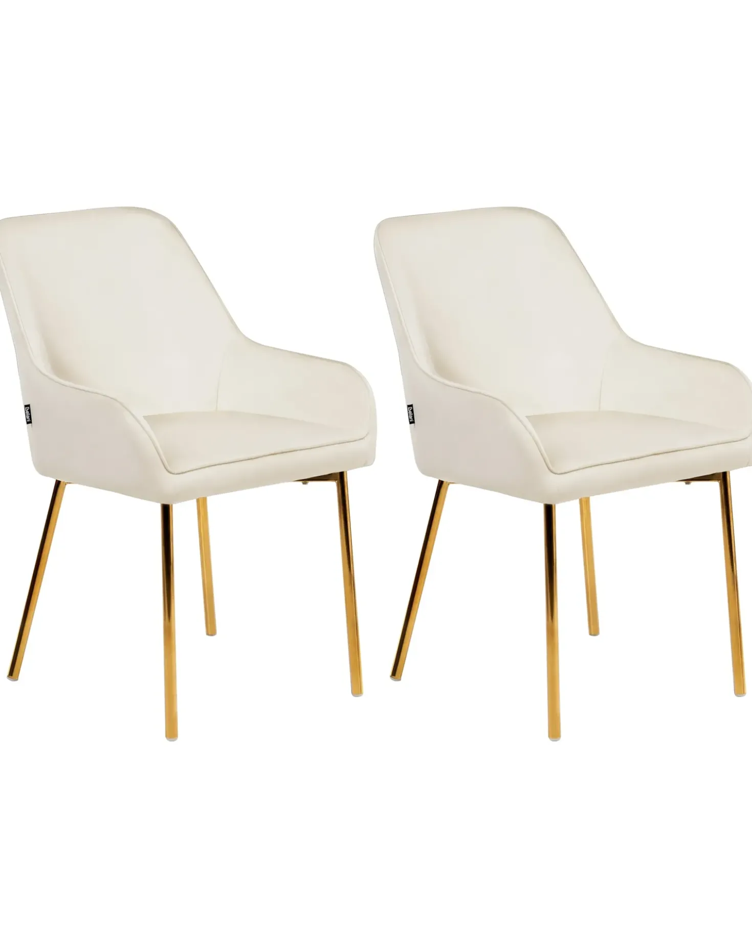 Set di 2 sedie da pranzo LOVERNA Velluto Bianco sporco