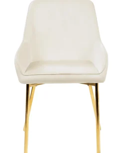 Set di 2 sedie da pranzo LOVERNA Velluto Bianco sporco