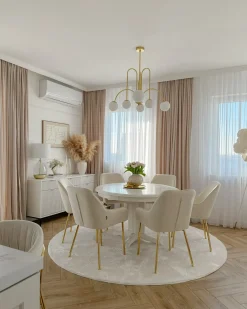 Set di 2 sedie da pranzo LOVERNA Velluto Bianco sporco