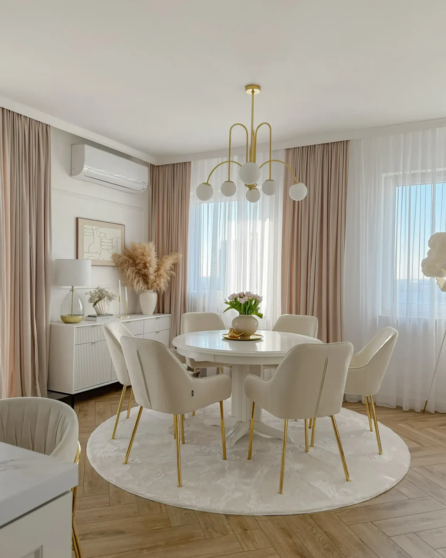 Set di 2 sedie da pranzo LOVERNA Velluto Bianco sporco