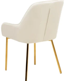 Set di 2 sedie da pranzo LOVERNA Velluto Bianco sporco