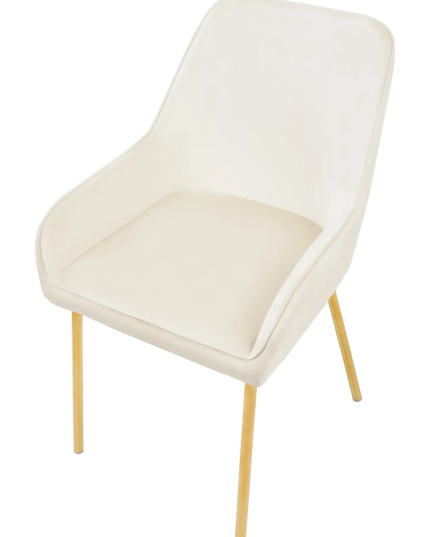 Set di 2 sedie da pranzo LOVERNA Velluto Bianco sporco