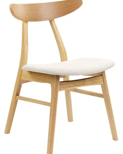 Set di 2 sedie da pranzo LYNN Legno Marrone chiaro/Beige