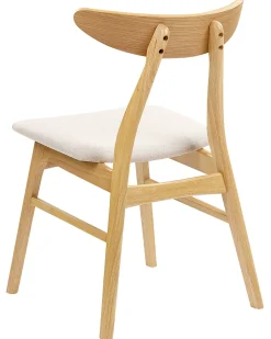Set di 2 sedie da pranzo LYNN Legno Marrone chiaro/Beige