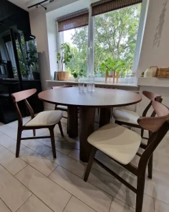 Set di 2 sedie da pranzo LYNN Legno Marrone scuro/Bianco