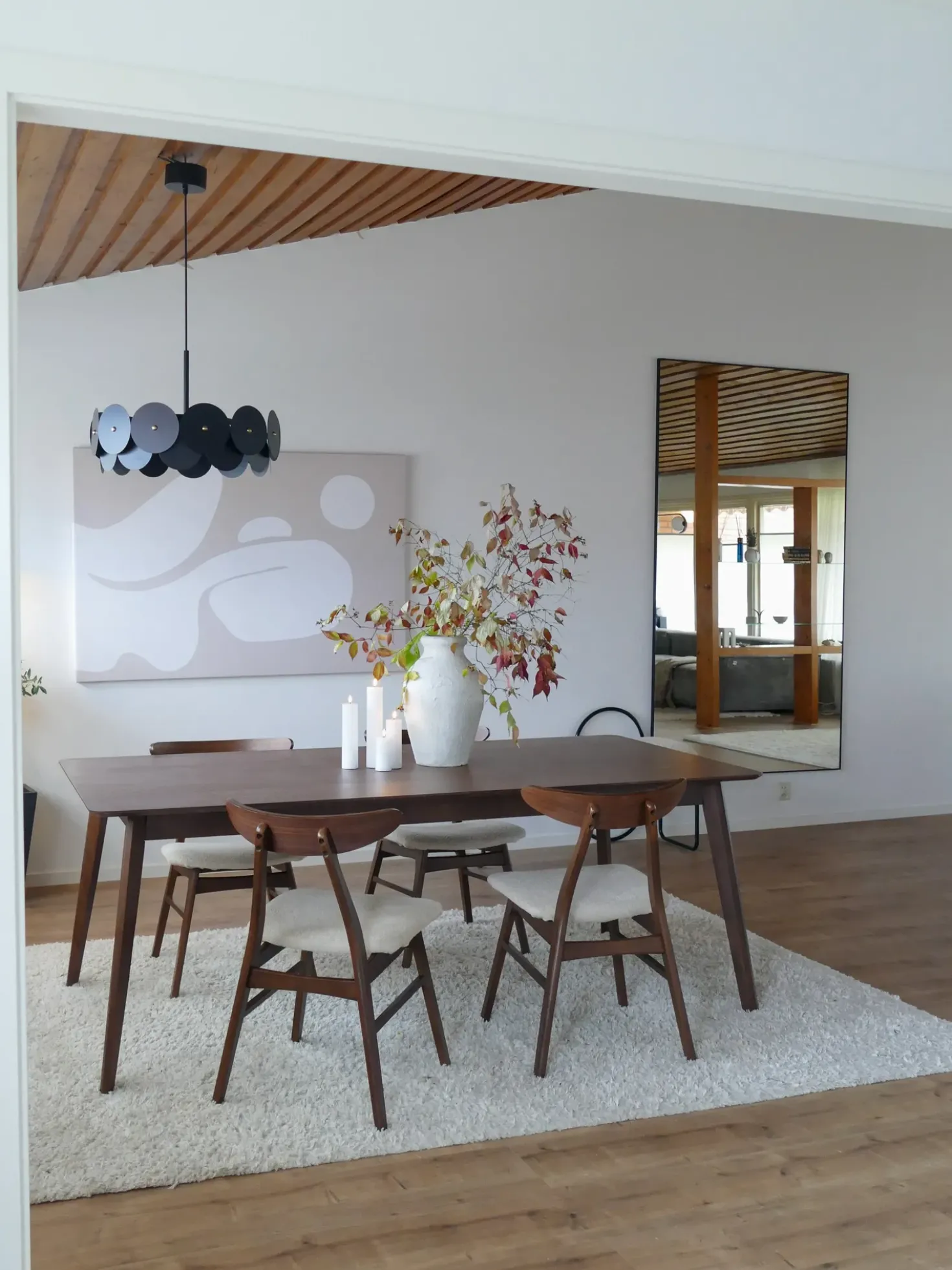 Set di 2 sedie da pranzo LYNN Legno Marrone scuro/Bianco