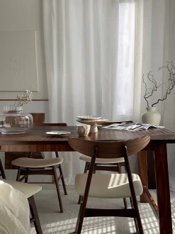 Set di 2 sedie da pranzo LYNN Legno Marrone scuro/Bianco