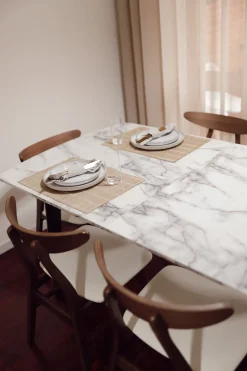 Set di 2 sedie da pranzo LYNN Legno Marrone scuro/Bianco