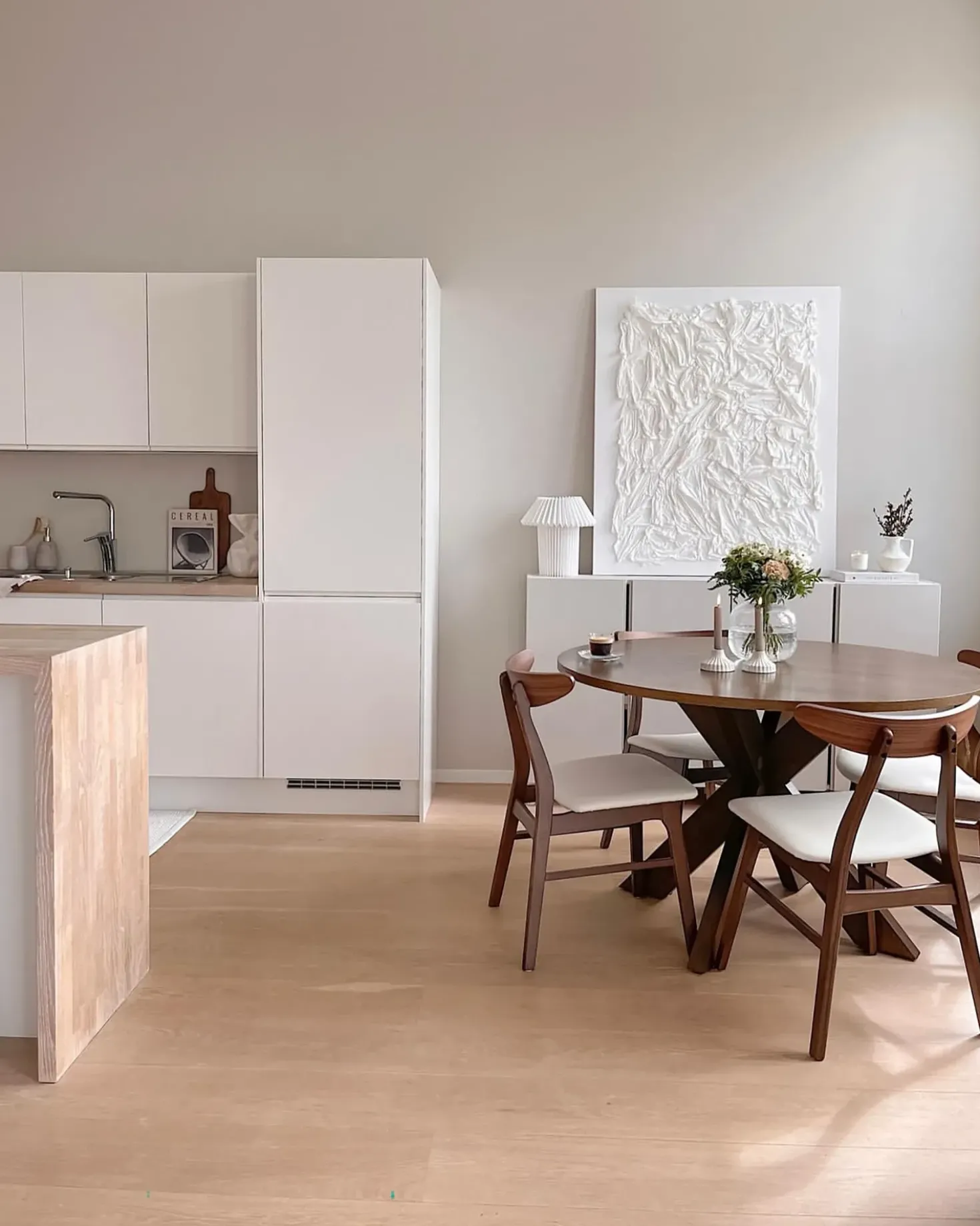 Set di 2 sedie da pranzo LYNN Legno Marrone scuro/Bianco