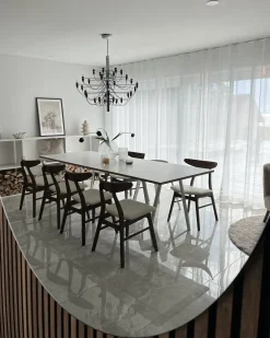 Set di 2 sedie da pranzo LYNN Legno Marrone scuro/Bianco