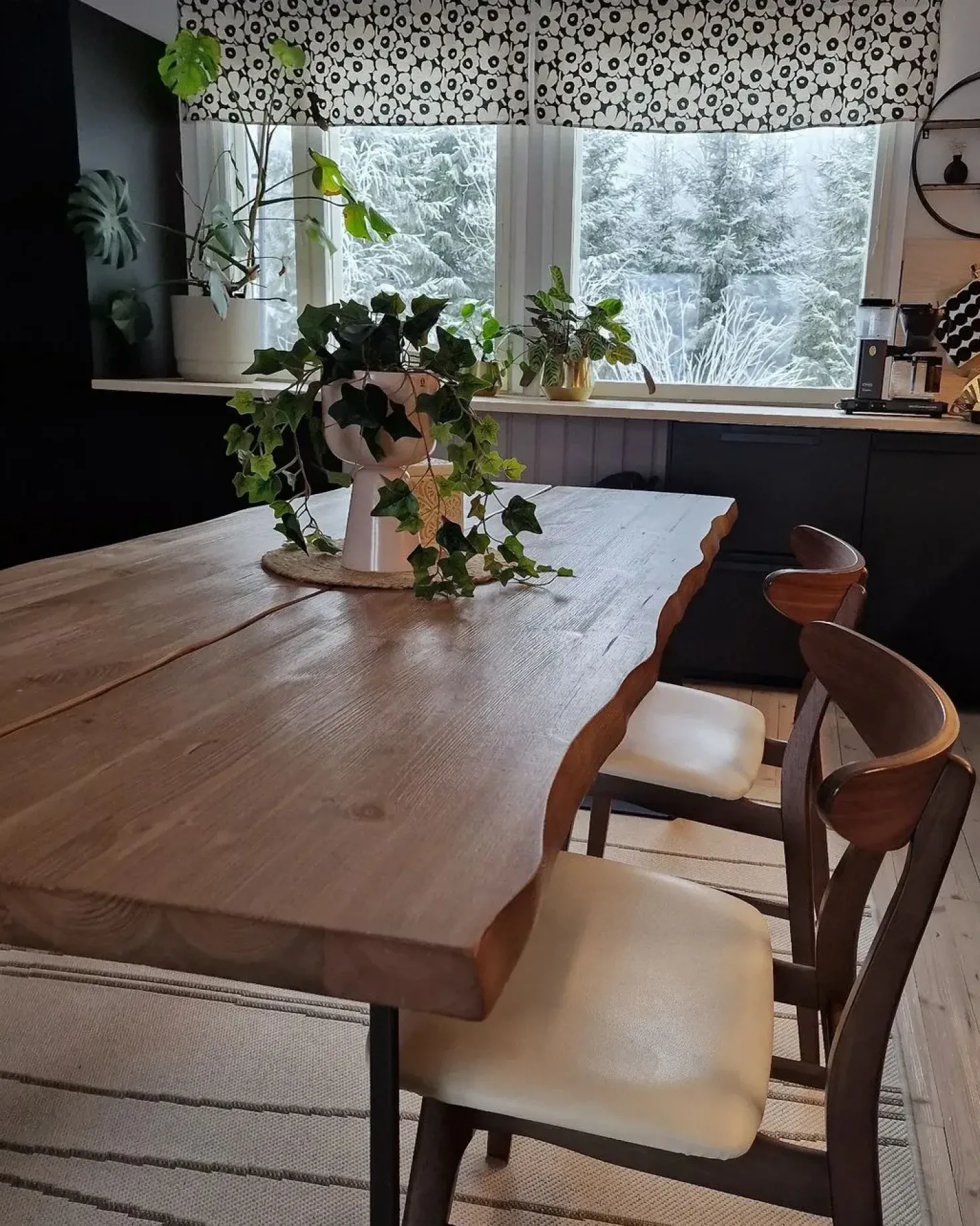 Set di 2 sedie da pranzo LYNN Legno Marrone scuro/Bianco