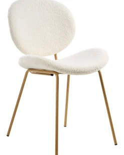 Set di 2 sedie da pranzo LUANA Bouclé Bianco