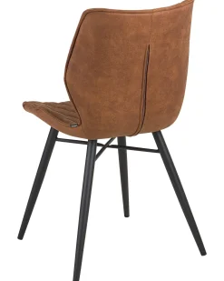 Set di 2 sedie da pranzo LISLE Tessuto Marrone dorato