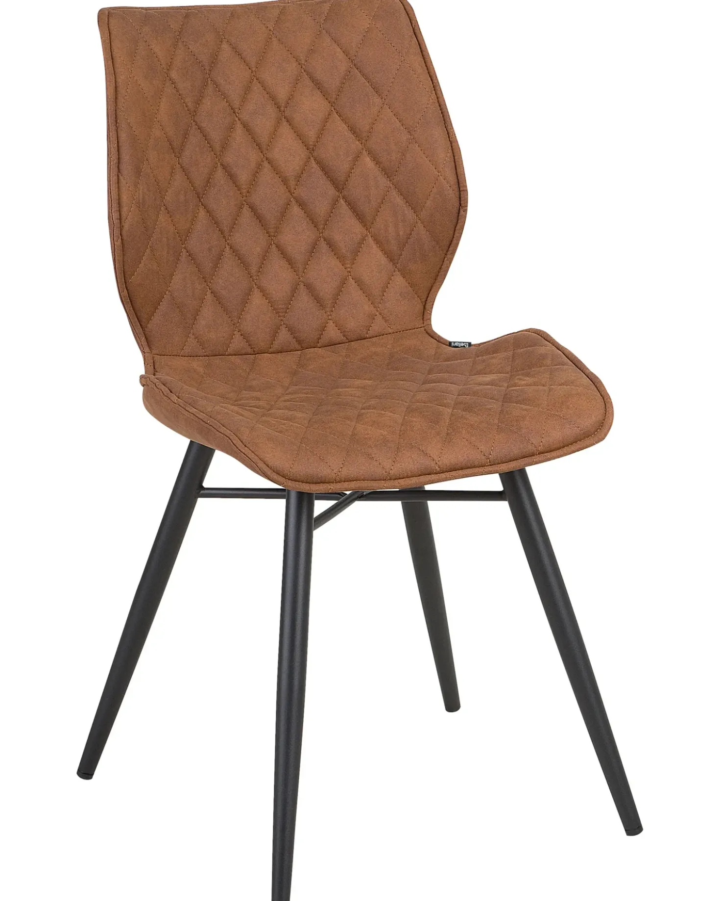 Set di 2 sedie da pranzo LISLE Tessuto Marrone dorato
