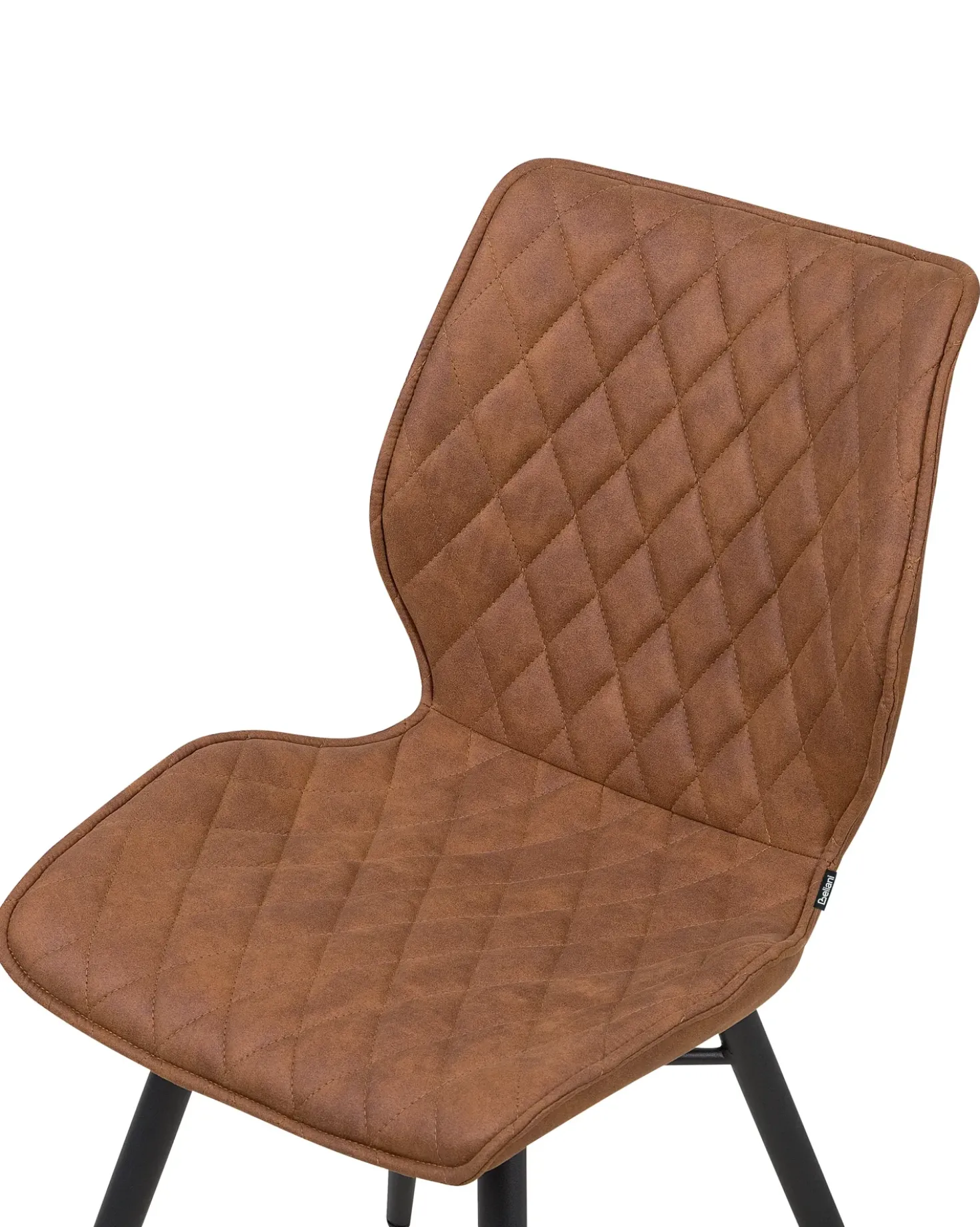 Set di 2 sedie da pranzo LISLE Tessuto Marrone dorato